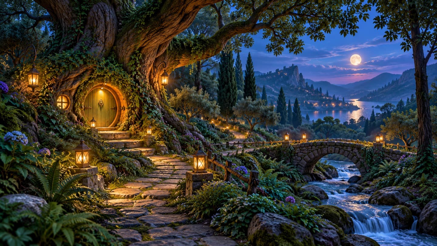 Bosque Encantado · regreso · ordenador. El camino de vuelta al hogar tras recorrer el mundo. Preparado para ordenador.