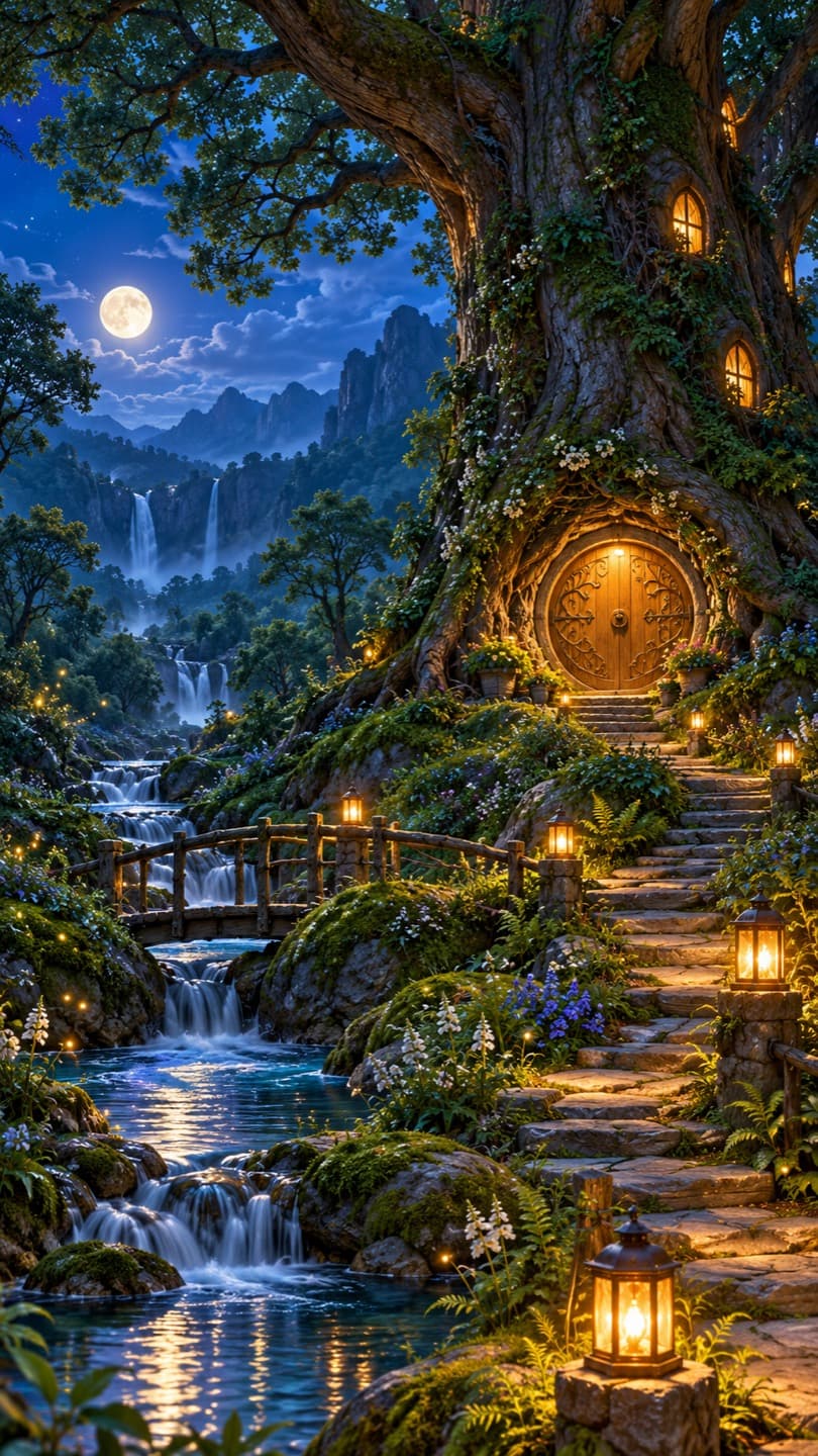 Bosque Encantado · regreso · móvil. El camino de vuelta al hogar tras recorrer el mundo. Preparado para móvil.